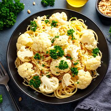 Blumenkohl-Pasta Aglio e olio