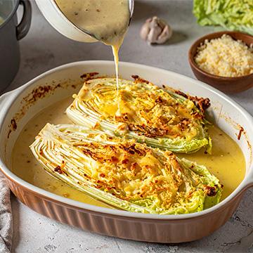 Chinakohl mit kerniger Käsekruste