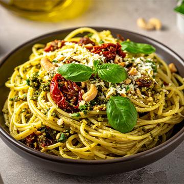 Spaghetti mit Pesto Rustico
