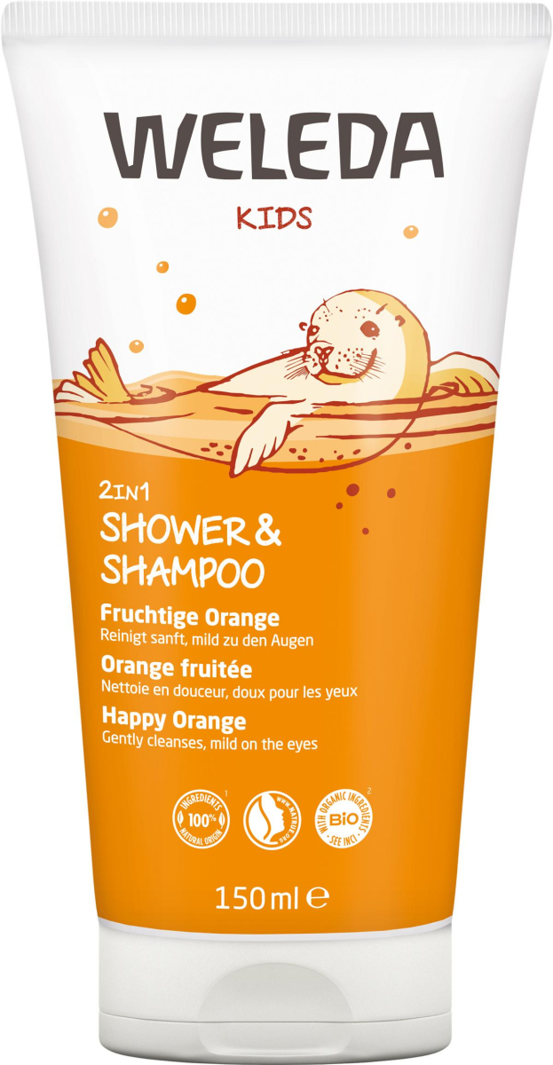 Kids 2in1 Shower & Shampoo Orange