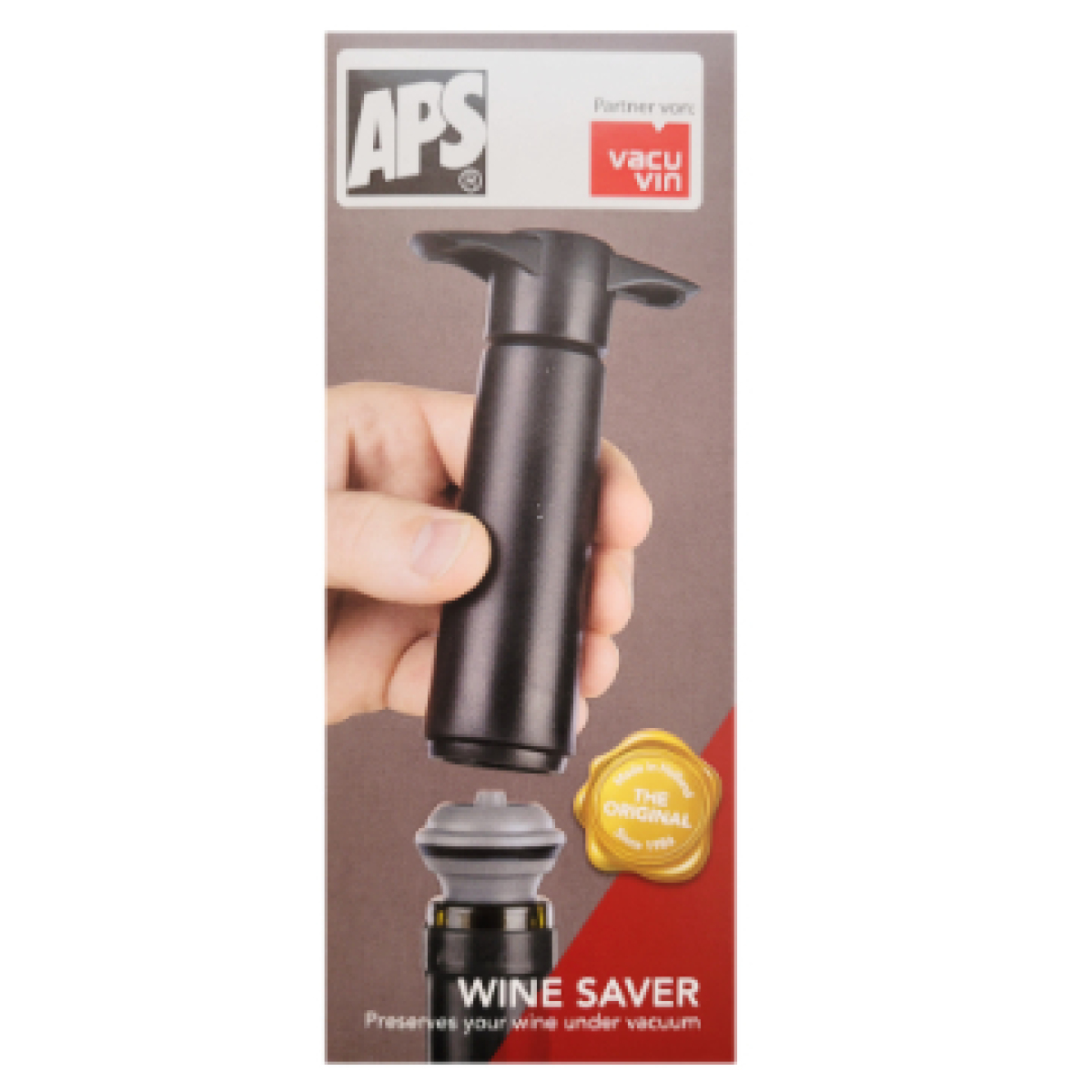 Weinpumpe mit 2 Verschlüssen