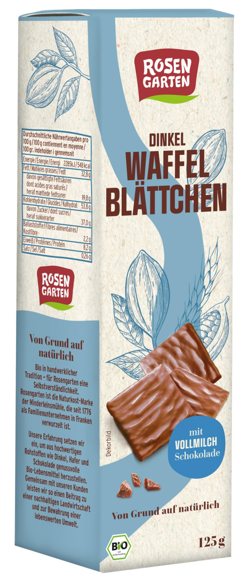 Dinkel Waffelblättchen Vollmilch