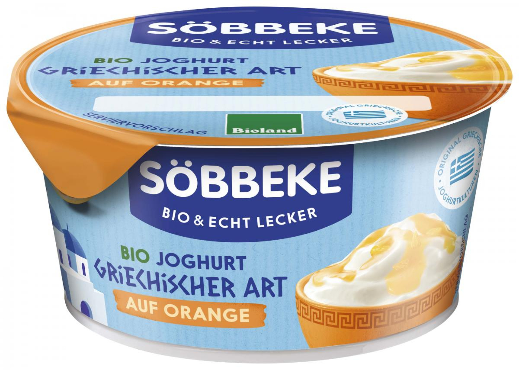 Joghurt griech. Art auf Orange