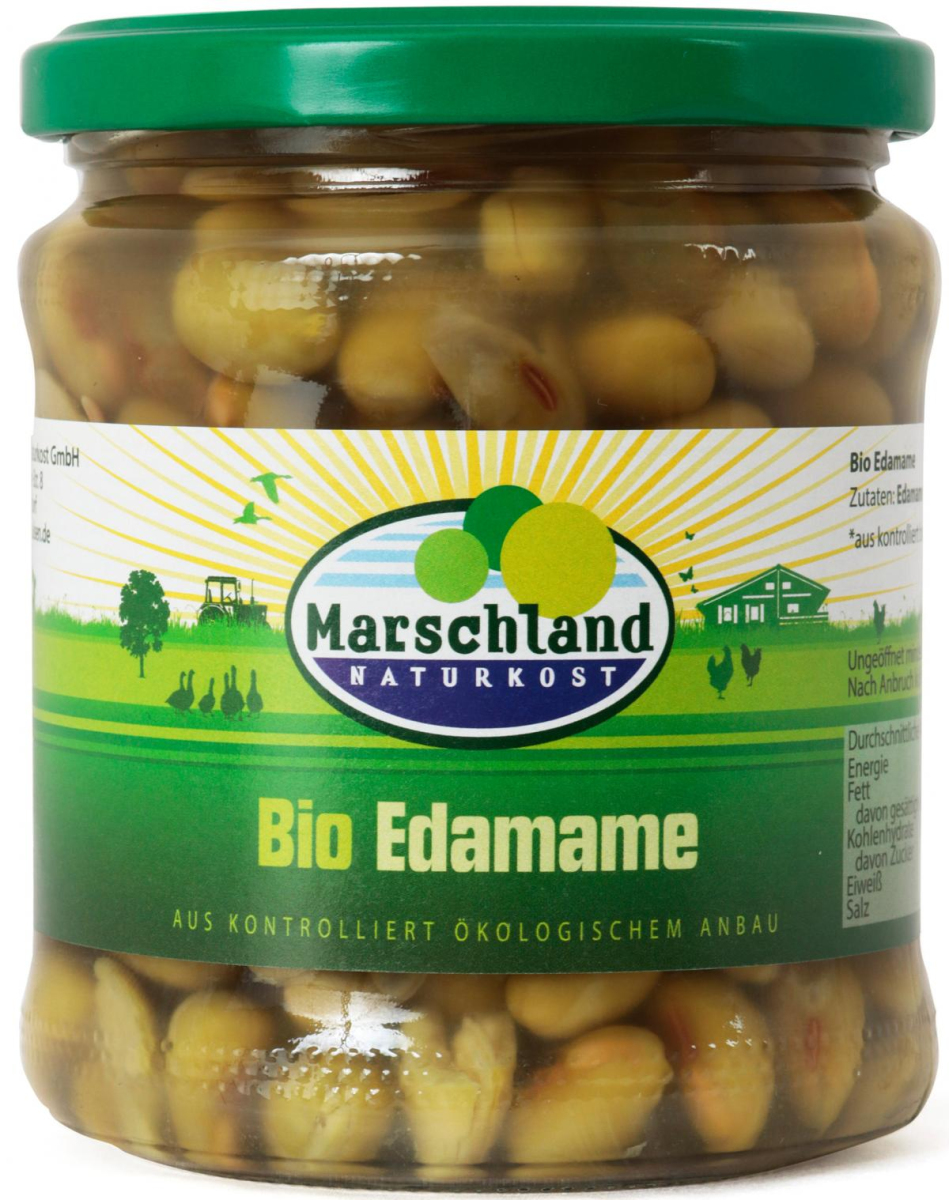 Edamame im Glas