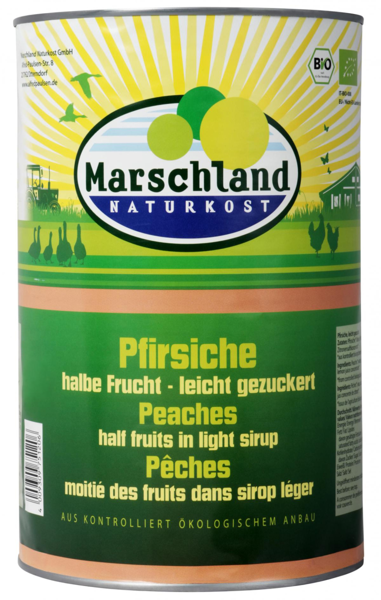 Pfirsiche, halbe Früchte (Großgeinde)