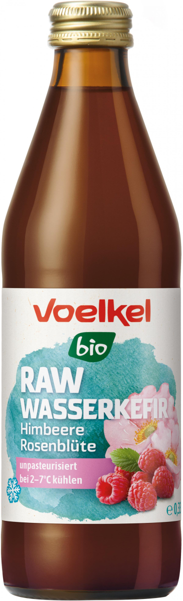 RAW Wasserkefir Rosenblüte Himbeere