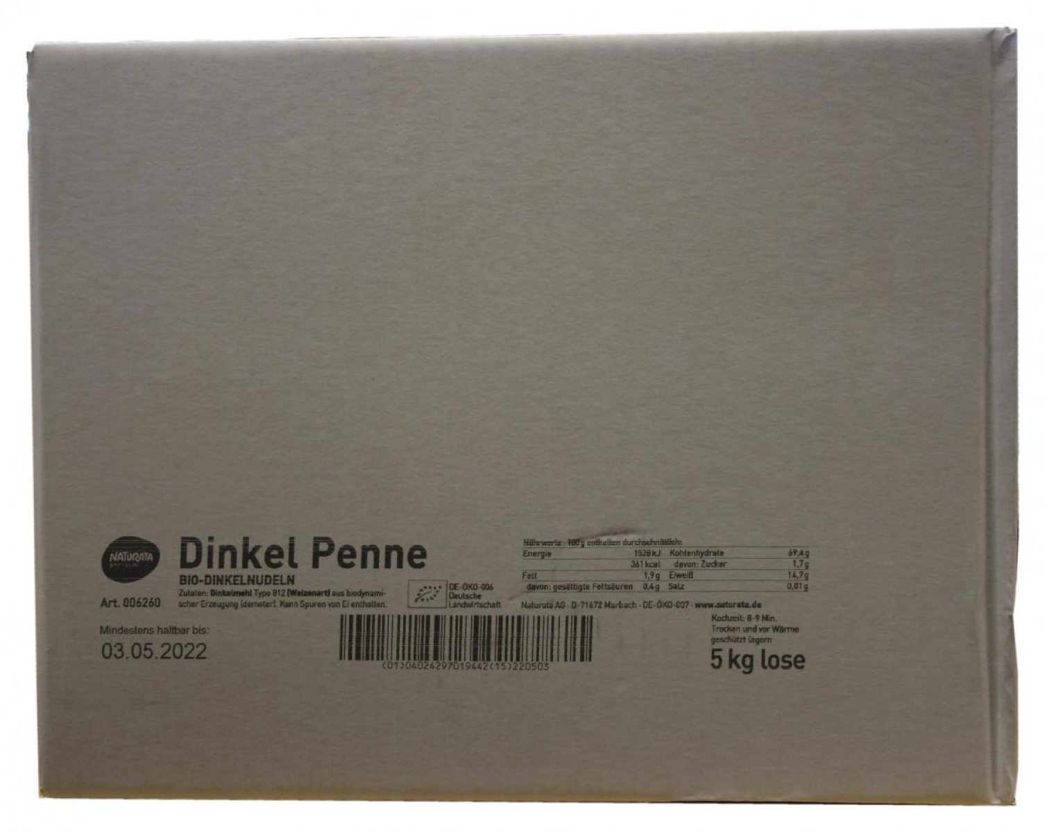 Dinkel Penne hell (Großgebinde)