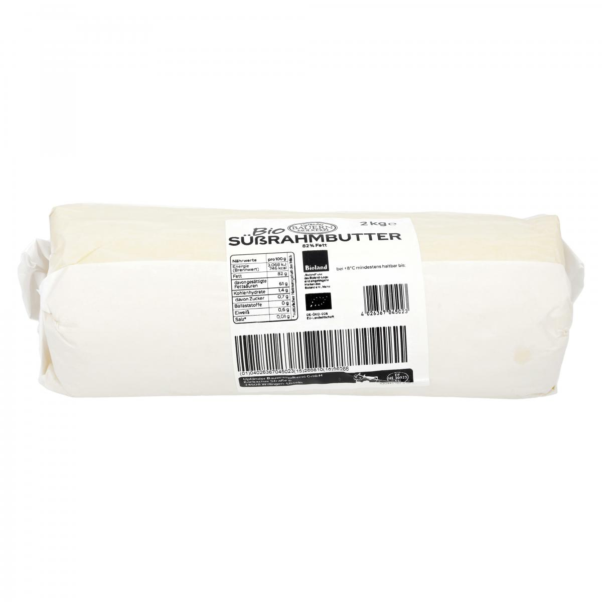 Rollenbutter Süßrahm (Großgebinde)