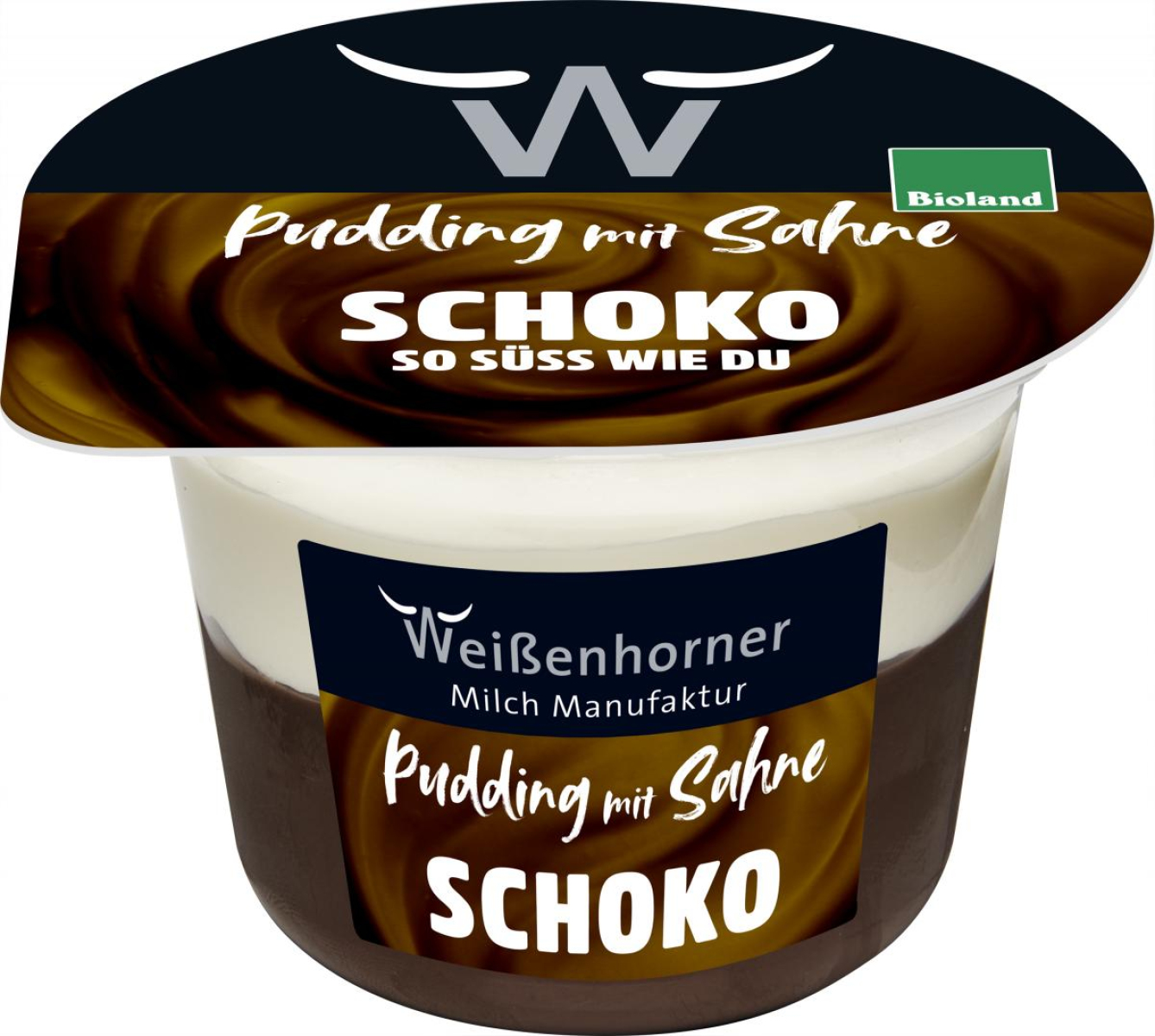 Pudding mit Sahne Schoko