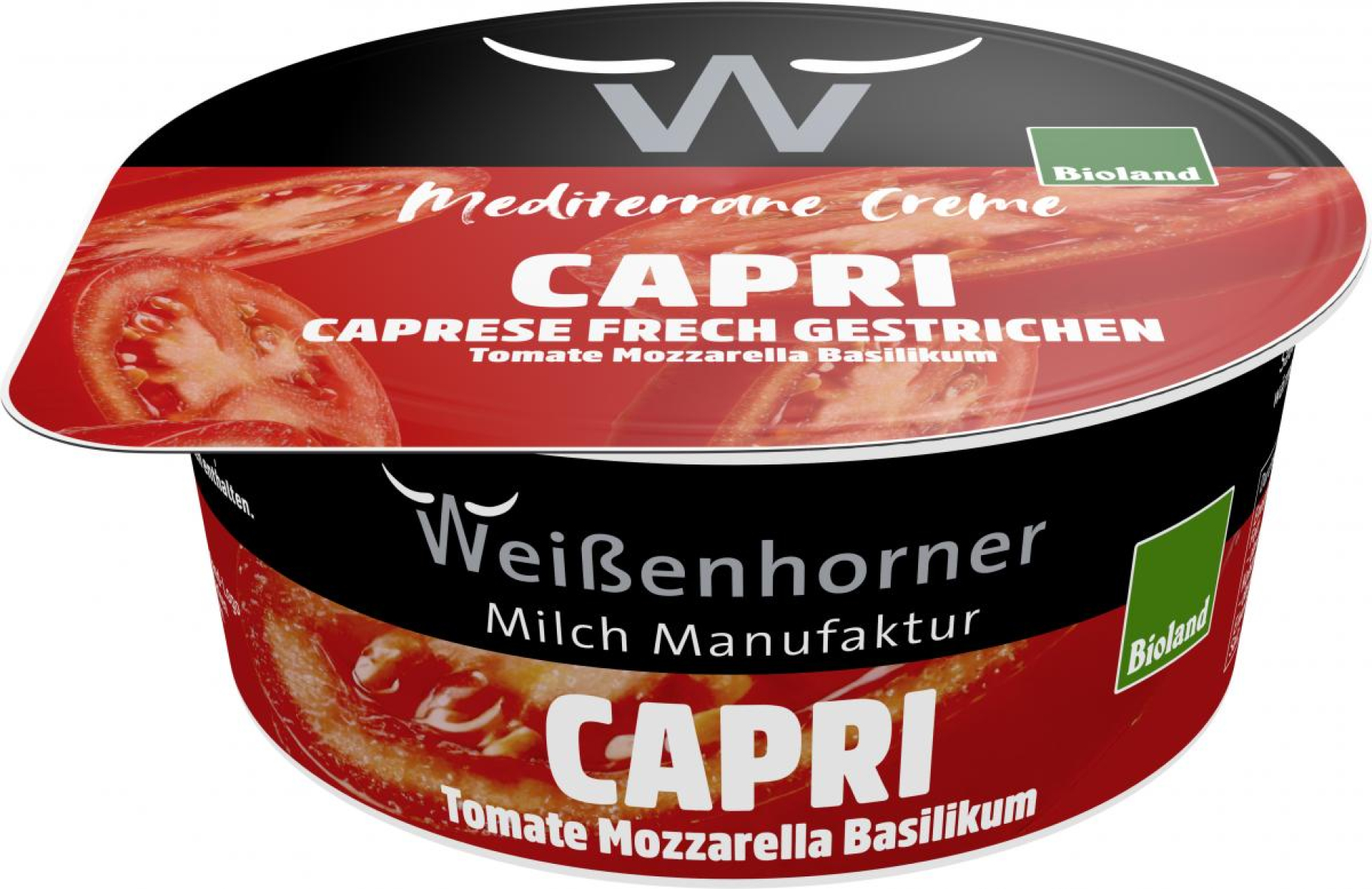 Frischcreme Capri Tomate, Mozzarella, Basilikum