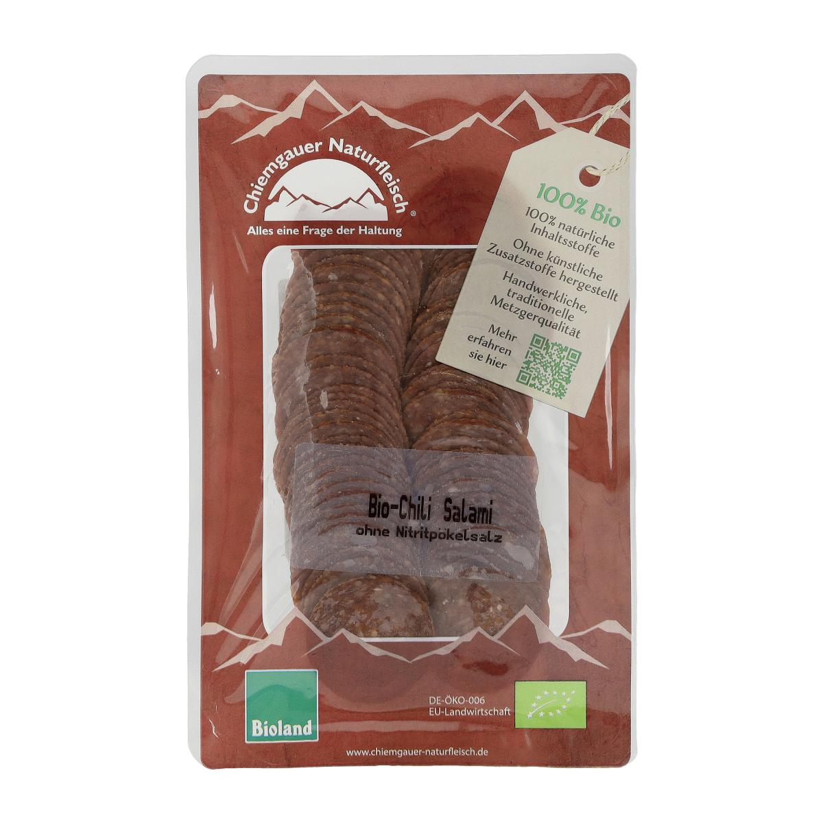 Chili-Salami, geschnitten