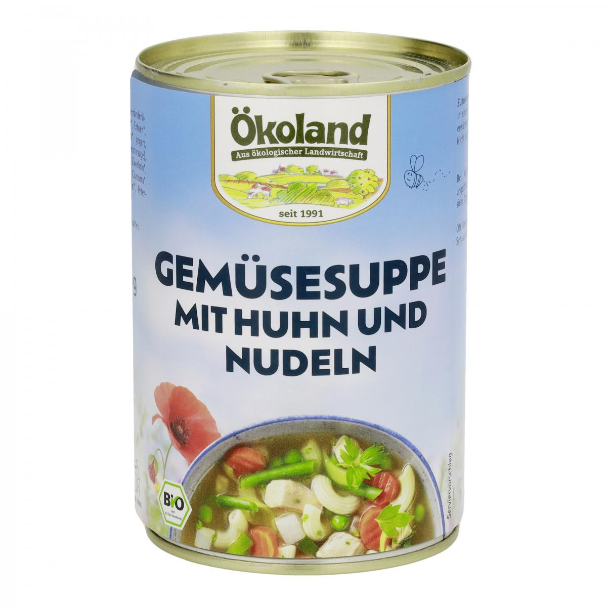 Gemüsesuppe mit Huhn, Dose