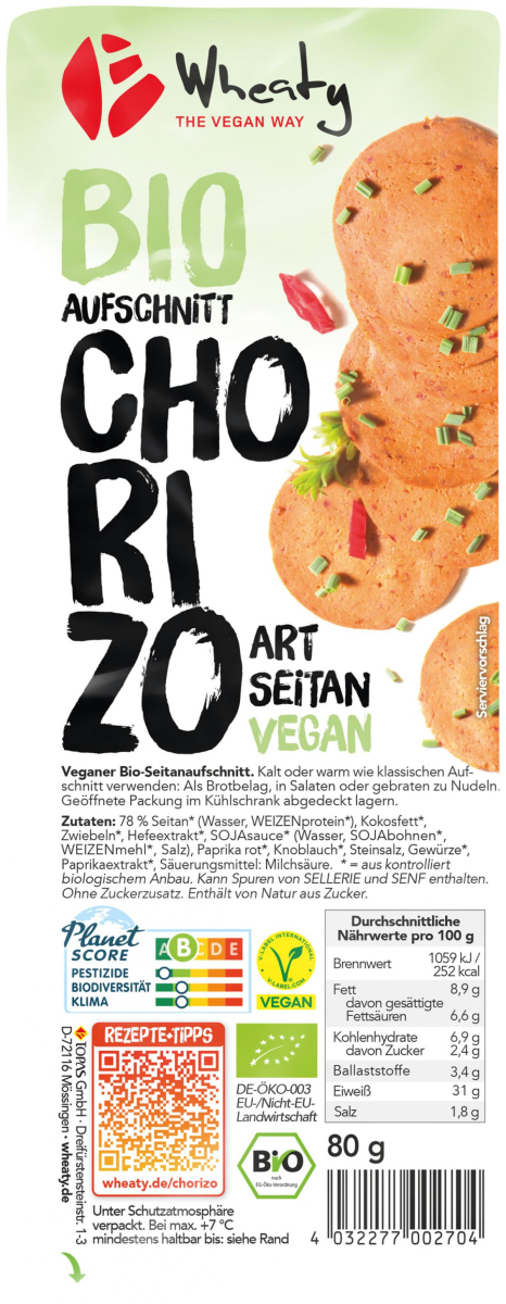 Veganer Aufschnitt Chorizo