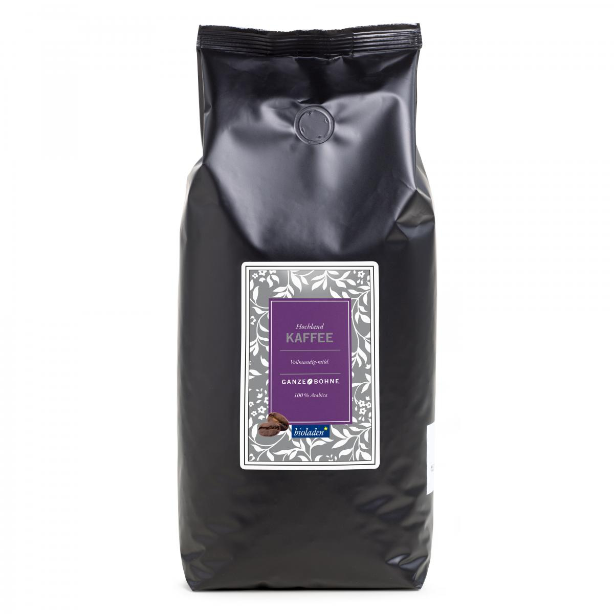 Hochlandkaffee 100% Arabica, ganze Bohne