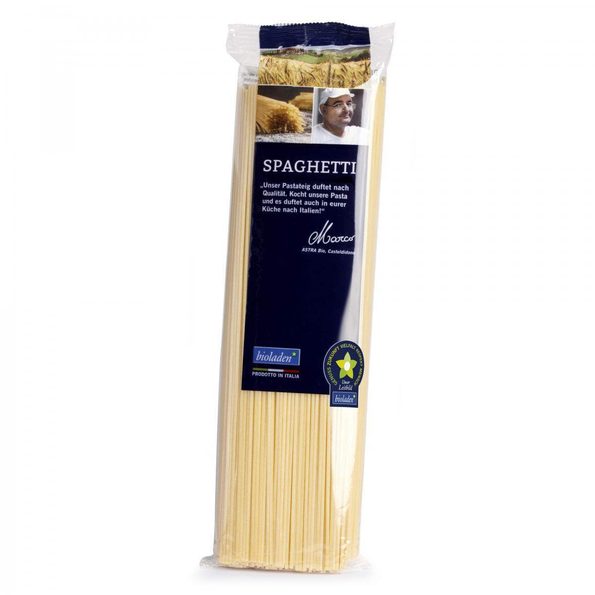 Spaghetti, hell bioladen*
