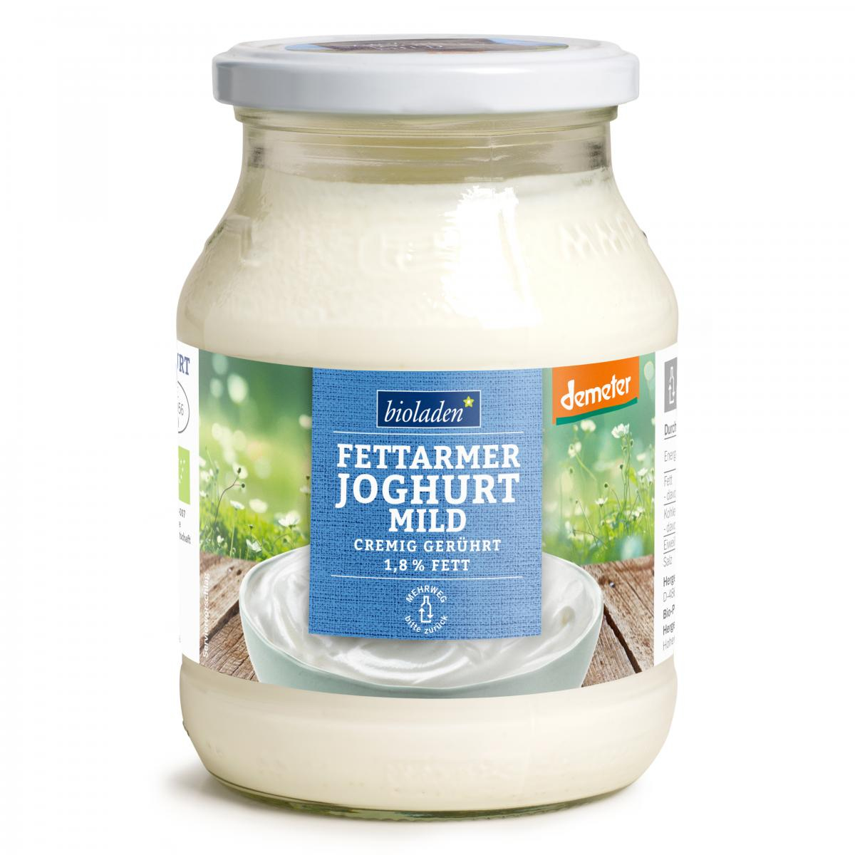 Joghurt Fettarm Natur 1,8% bioladen* Glas