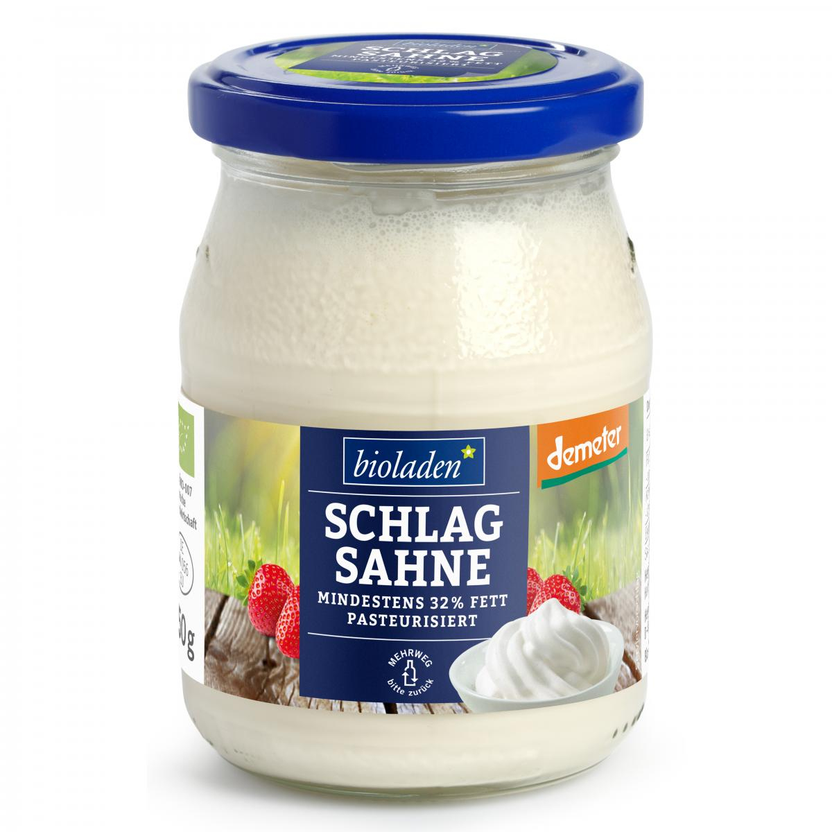 Schlagsahne 32 % Glas