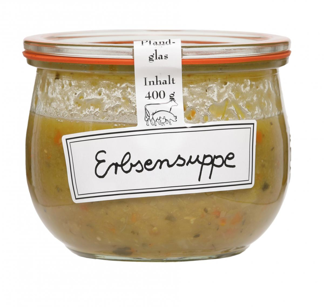 Erbsensuppe im Weck-Glas