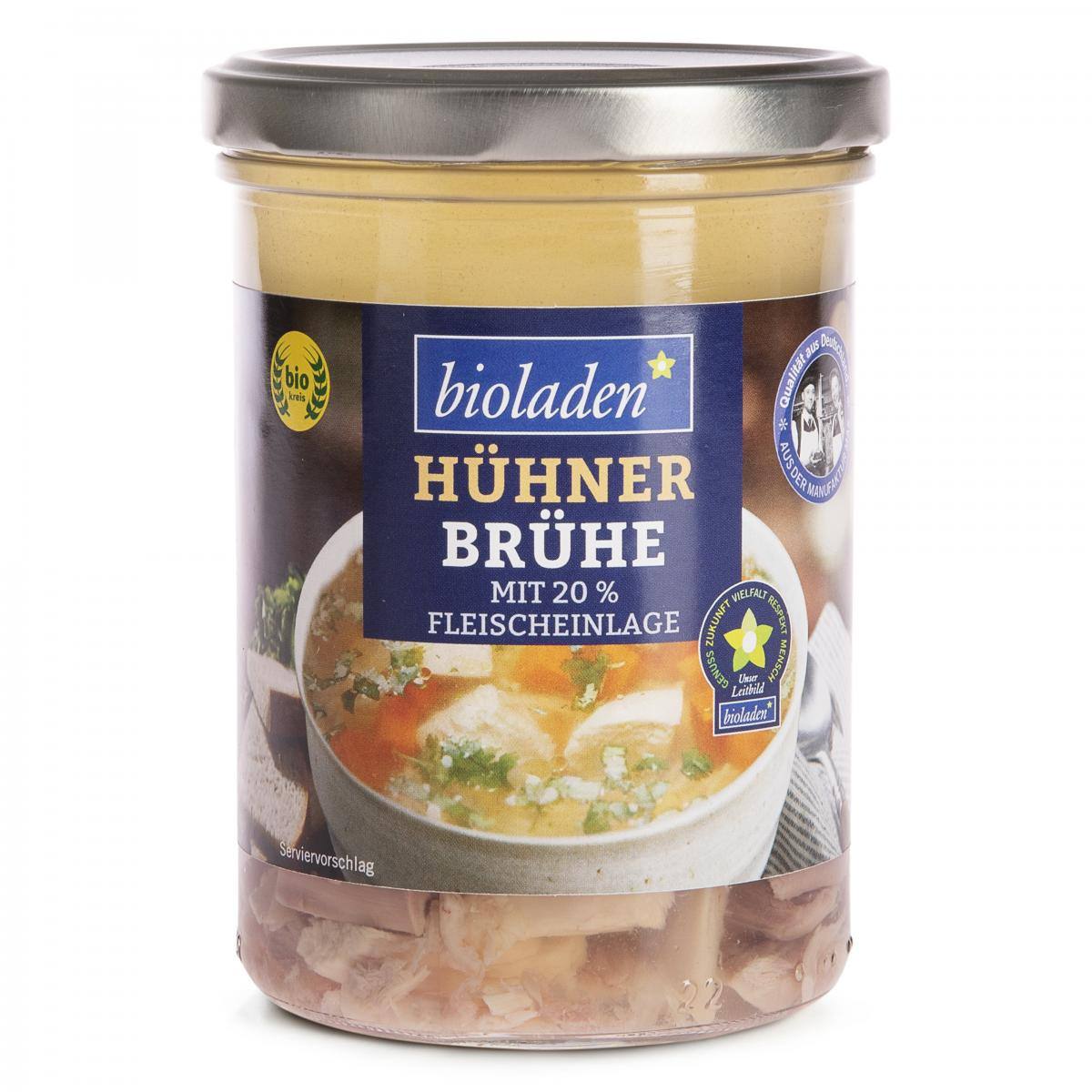 Hühnerbrühe mit Einlage bioladen*