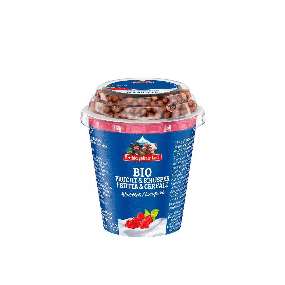 Joghurt Frucht Knusper Himbeer Schoko