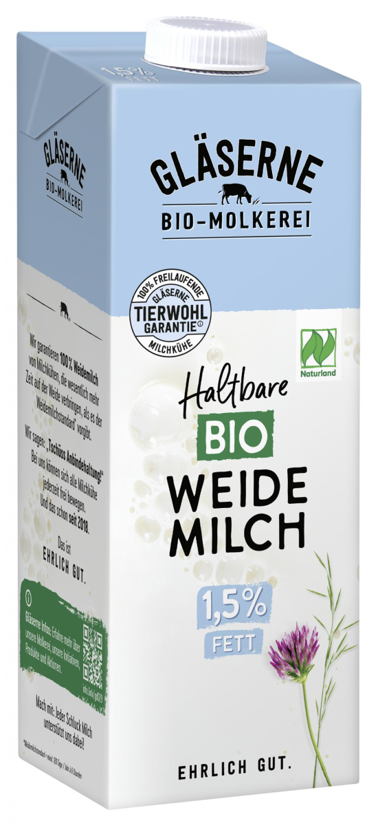H-Milch 1,5%, Weidemilch (Gebindeartikel)
