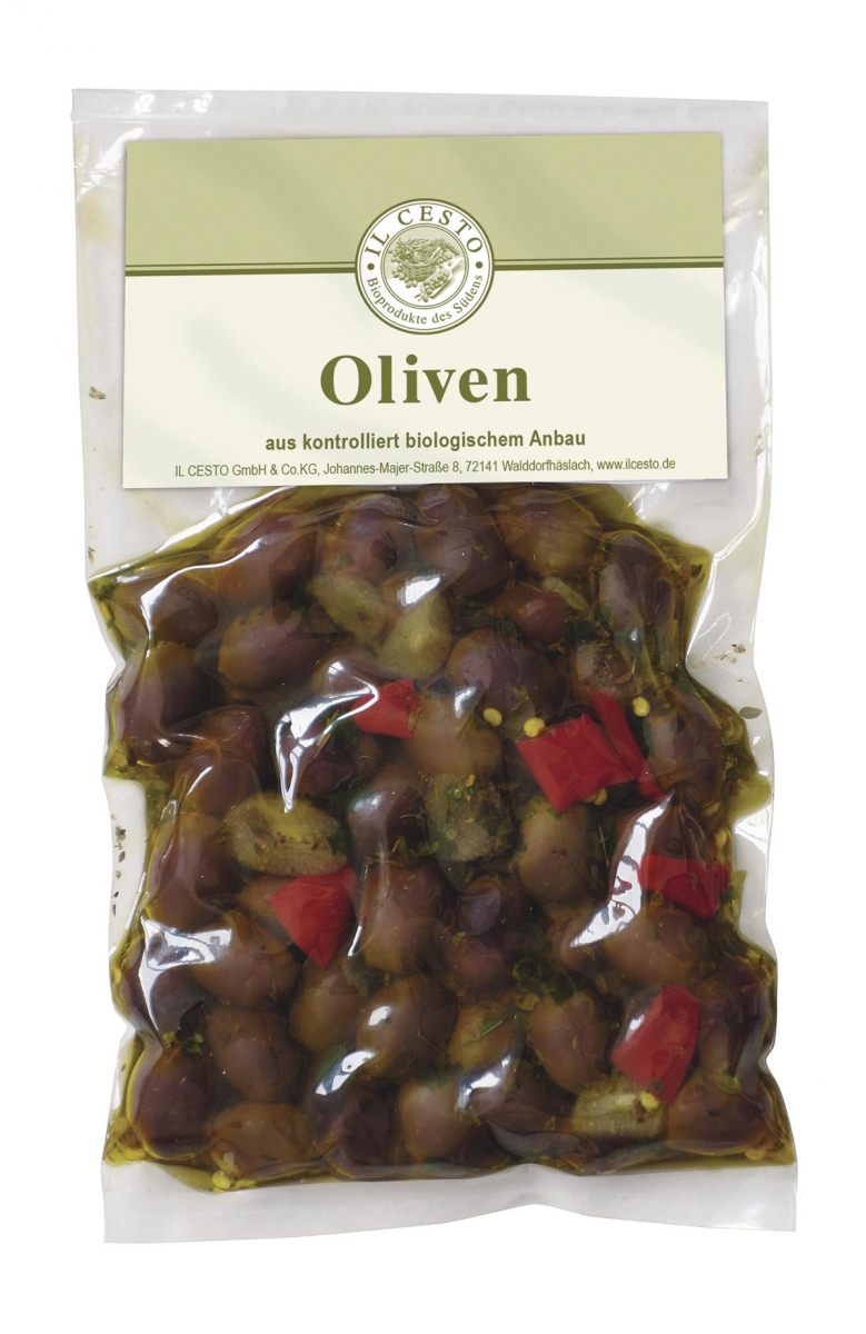 Leccino-Oliven ohne Stein, pikant