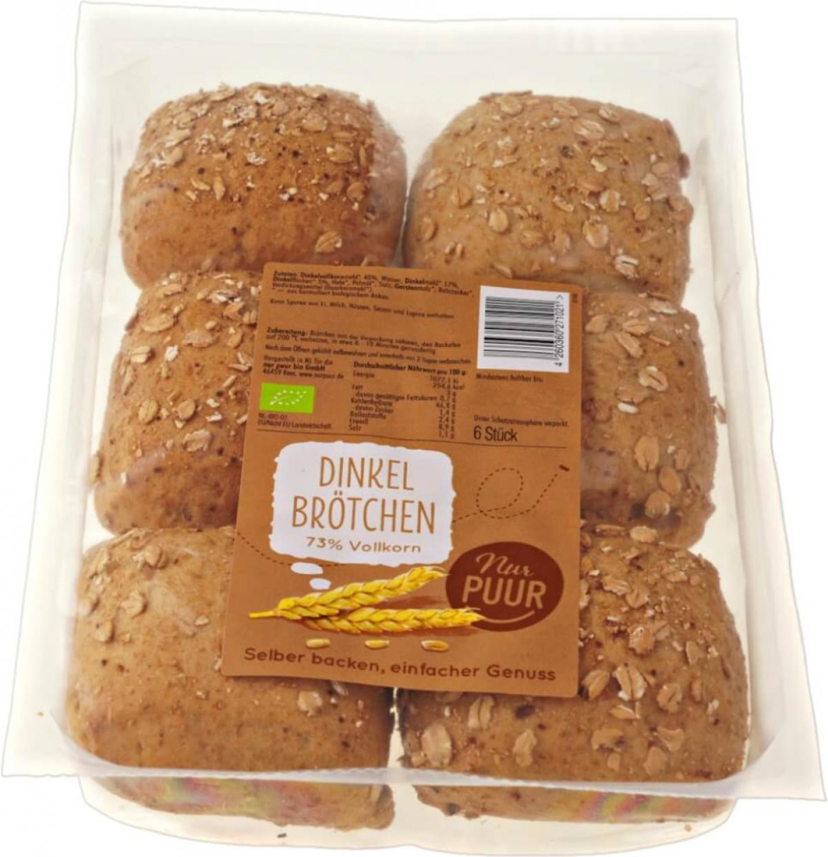 Dinkelbrötchen zum Aufbacken