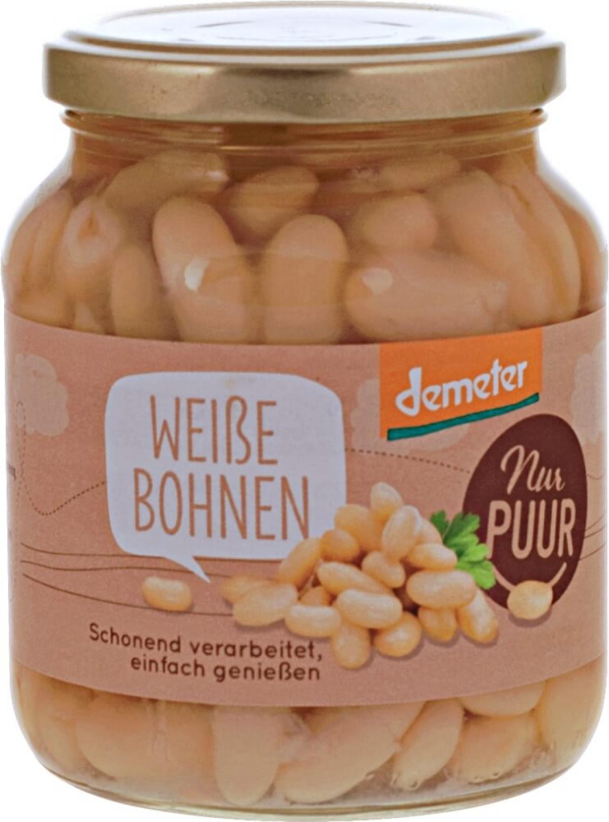 Bohnen weiß Glas