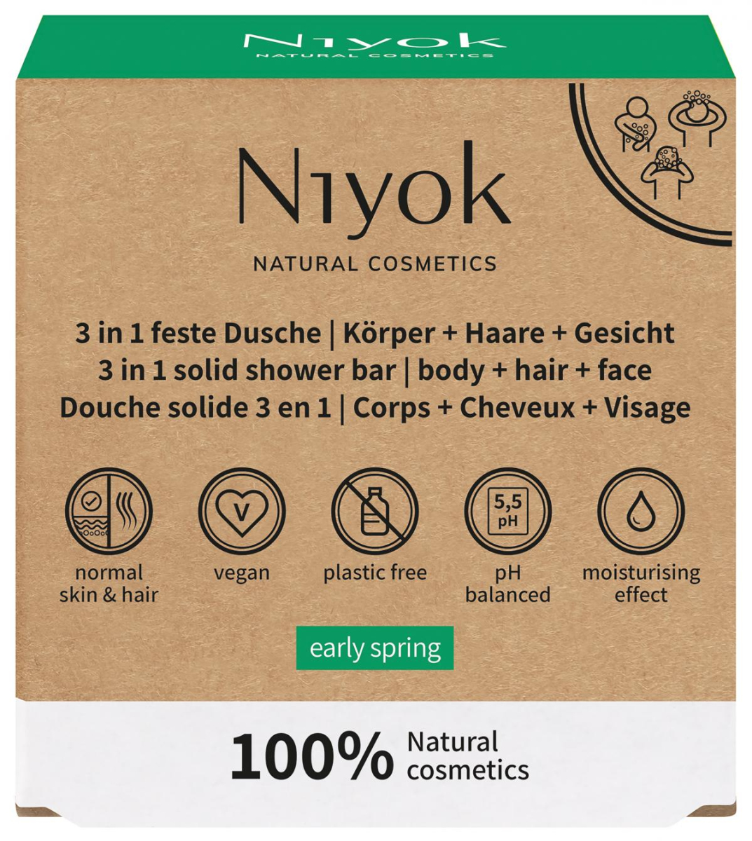 3in1 Feste Dusche Körper Haare Gesicht