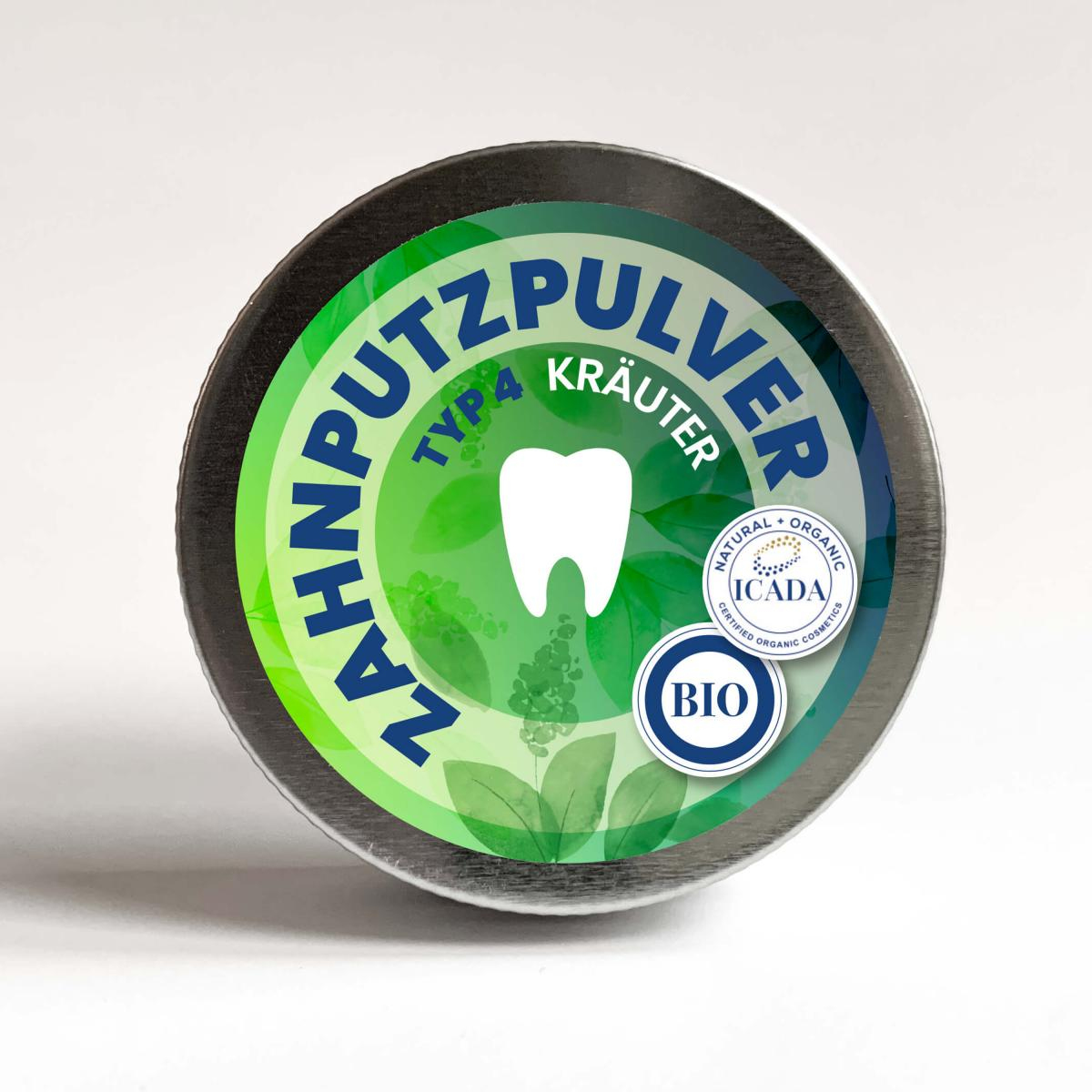 Zahnpulver Pulver Typ 4 Kräuter