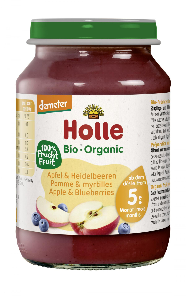 Babynahrung Apfel Heidelbeere
