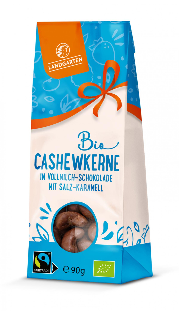 Cashews in Vollmilch Schokolade mit Salz Karamell