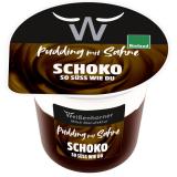 Pudding mit Sahne Schoko