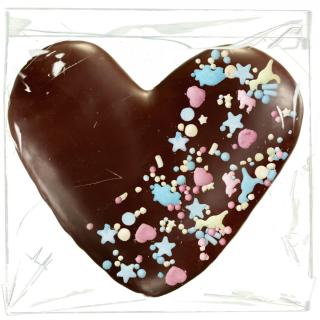 Lebkuchenherzen Zartbitter mit Streuseln