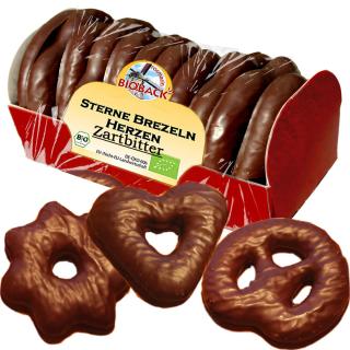Lebkuchen Sterne, Brezeln, Herzen Zartbitter