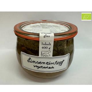 Linseneintopf vegetarisch im Weck-Glas