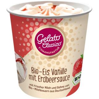TK Vanille Eis & Erdbeersauce