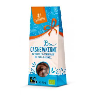 Cashews in Vollmilch Schokolade mit Salz Karamell