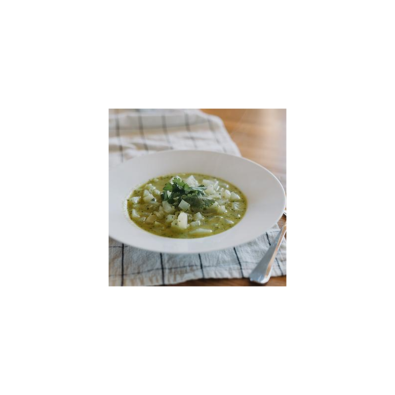 Kohlrabisuppe mit Brunnenkresse