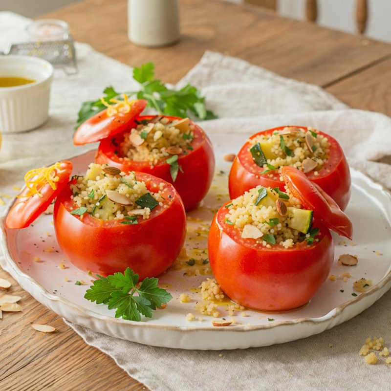 Gefüllte Tomaten mit Couscous & Mandeln