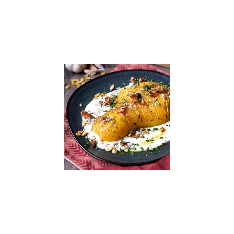 Butternut Kürbis auf Ziegenkäse