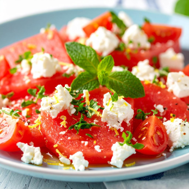 Melonen-Tomaten-Carpaccio