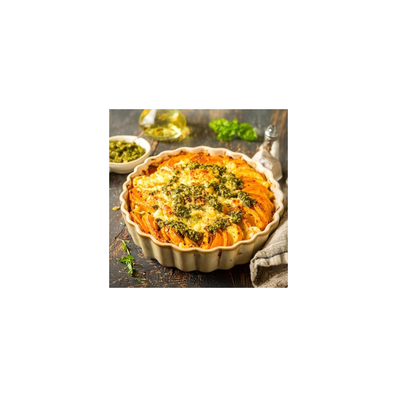 Kürbisgratin mit Pestokruste