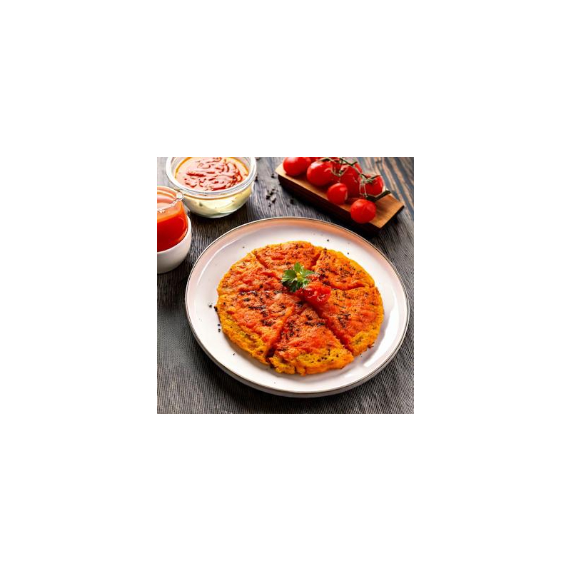 Möhren-Firatta mit Tomaten-Dressing