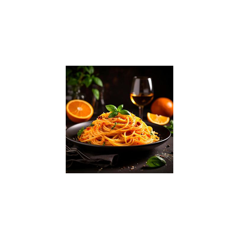Orangen-Safran-Fenchel-Spaghetti