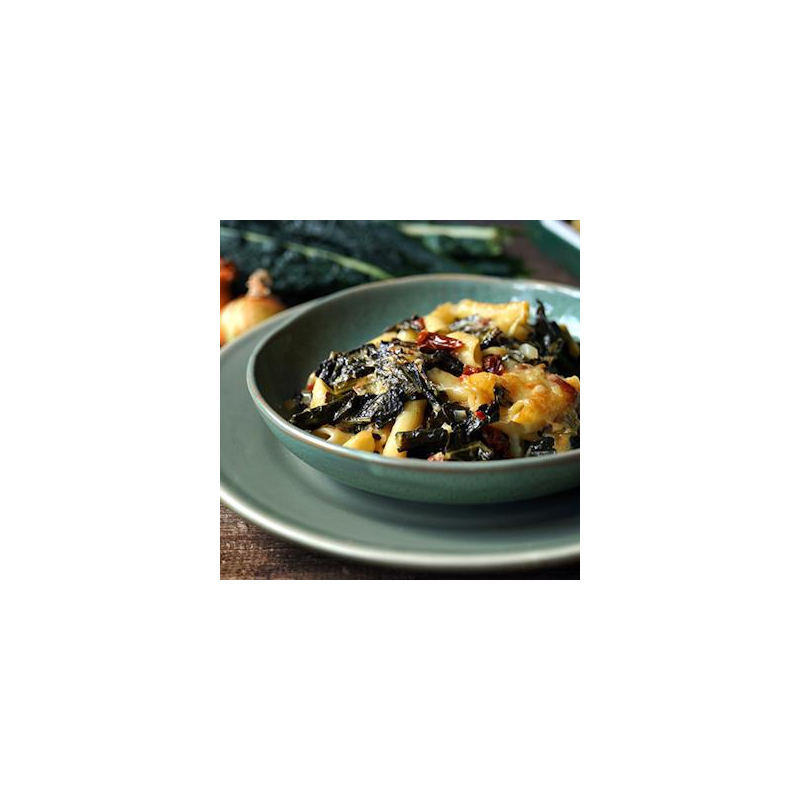 Grünkohl-Nudelauflauf