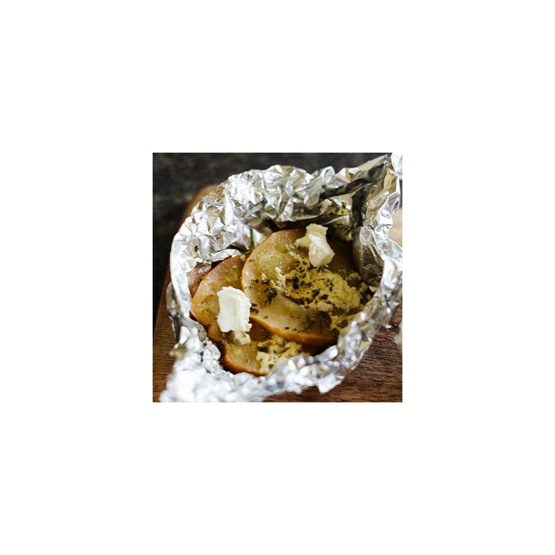 Apfel-Käse-Päckchen mit Kräutern