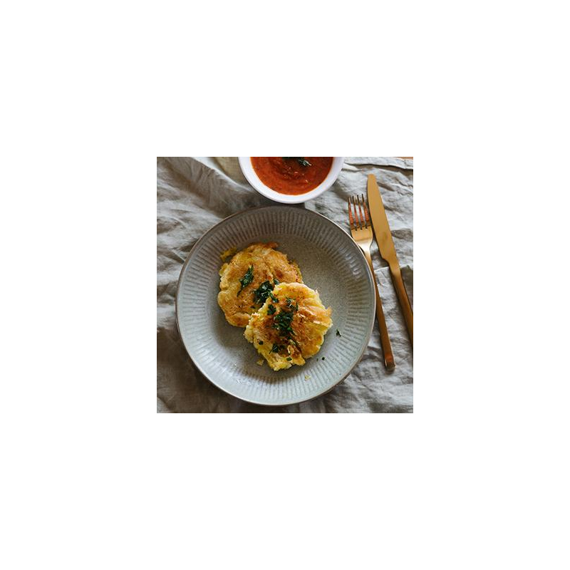 Kartoffelschnitzel mit Tomatensoße