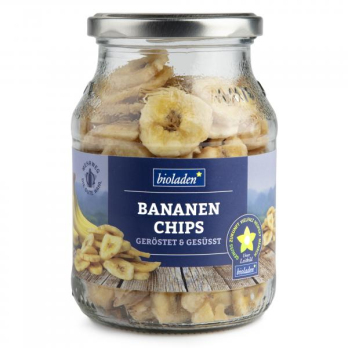 Bananenchips geröstet & gesüsst im Pfandglas
