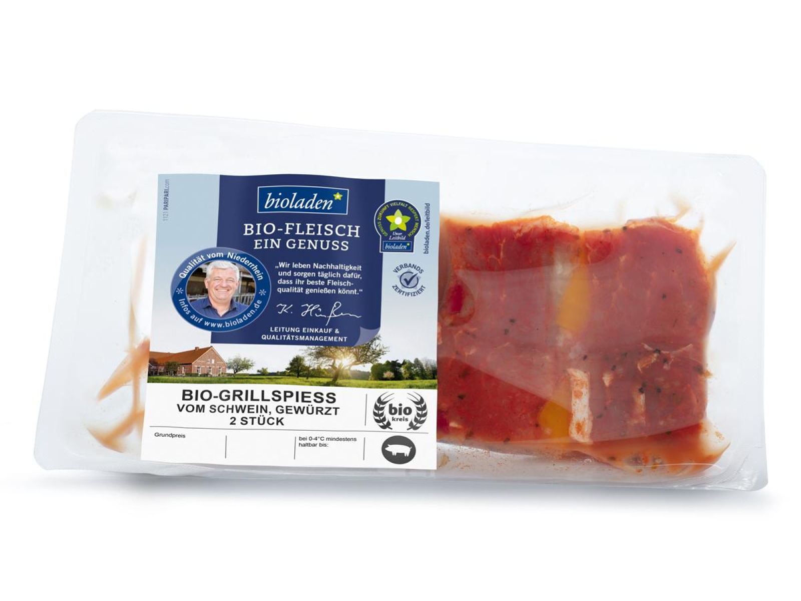 Grillspieße Schwein gewürzt 2 Stück